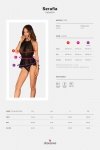 Obsessive Babydoll i figi Serafia czarna
