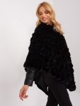 Poncho-AT-PN-2347.16-czarny rozmiar - ONE SIZE