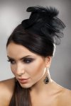 Mini Top Hats Black Czarny LC 12025 Model 18 LivCo Corsetti Fashion Model 18