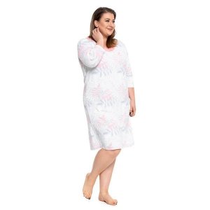 KOSZULA NOCNA DAMSKA W KWIATY PLUS SIZE PDK3800-004 - SS/2024