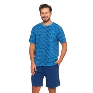 MĘSKA PIŻAMA KRÓTKA Z NADRUKIEM PDM3100-001 S/S 2025