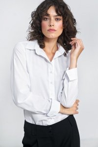 Nife Elegancka biała koszula - K71