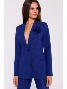 Stylove S370 Marynarka z kwiatkiem - niebieska