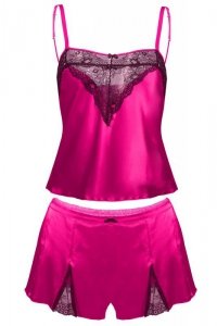 D Karen KOMPLET ZALA SATYNA PINK