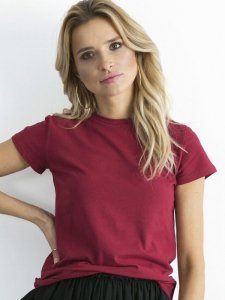 T-shirt-RV-TS-4623.42-bordowy rozmiar - M