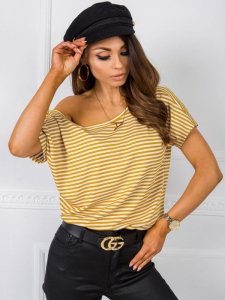 T-shirt-TP-TS-5480.97P-biało-żółty rozmiar - L