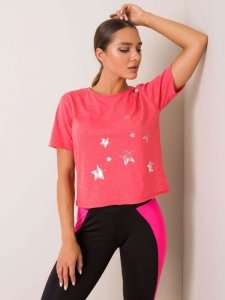 T-shirt-131-TS-AMZ1010.62P-koralowy rozmiar - XS