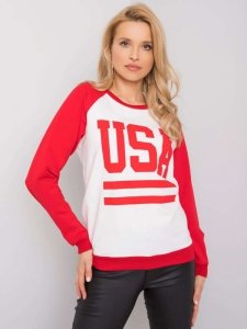 Bluza-DS-BL-1111.06P-biało-czerwony rozmiar - S