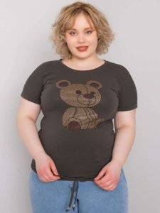 Bluzka-RV-BZ-6428.47-ciemny khaki rozmiar - ONE SIZE