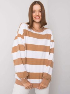 Bluza-FA-BL-7261.74P-biało-brązowy rozmiar - ONE SIZE