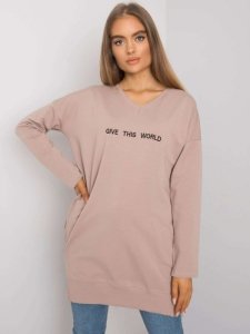 Tunika-RV-TU-7201.43P-ciemny bezowy rozmiar - L/XL