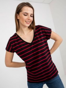 T-shirt-RV-TS-8567.26-czarno-czerwony rozmiar - XL