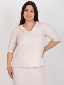 Bluzka-LK-BZ-506692.32-jasny różowy rozmiar - 44