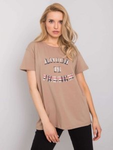 T-shirt-FA-TS-6892.88-ciemny bezowy rozmiar - ONE SIZE
