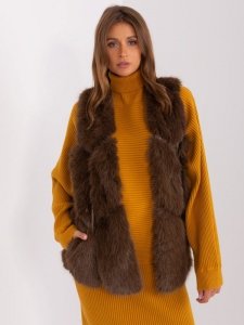 Kamizelka-AT-KZ-2375.00P-ciemny brązowy rozmiar - M/L