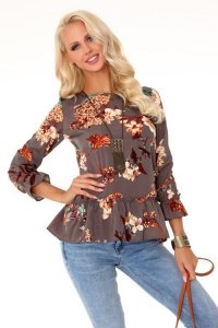 Bluzka Aridanna Brown 85329 rozmiar - L