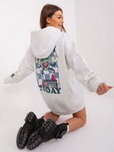 Bluza-D10606BA02406D2-jasny szary rozmiar - S/M