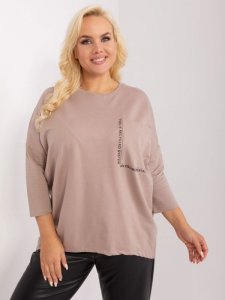 Bluzka-RV-BZ-9088.53P-ciemny bezowy rozmiar - ONE SIZE
