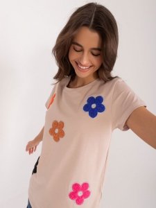 Bluzka-RV-BZ-9622.16X-ciemny bezowy rozmiar - L/XL