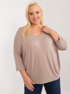 Bluzka-RV-BZ-5745.18-ciemny bezowy rozmiar - ONE SIZE