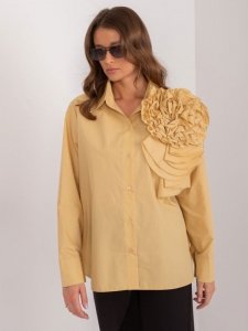 Koszula-LK-KS-509612.28-ciemny żółty rozmiar - L/XL