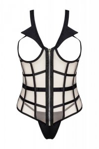 Laura Beige/Beżowy zmysłowy gorset LivCo Corsetti Fashion  rozmiar - S/M