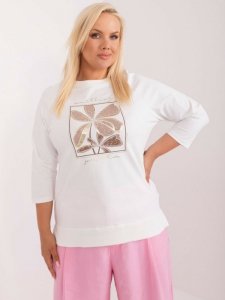 Bluzka-RV-BZ-9439.60-ecru rozmiar - ONE SIZE