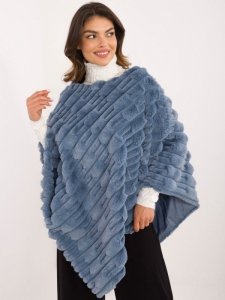 Poncho-AT-PN-2347.88-niebieski rozmiar - ONE SIZE