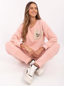 Bluza-DHJ-BL-20322.72-brzoskwiniowy rozmiar - ONE SIZE