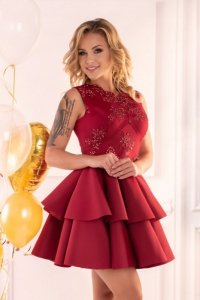 Sukienka Karieela Wine Red 90543 rozmiar - M