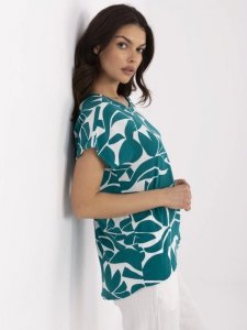 Bluzka-D73771M10978X-ciemny zielony rozmiar - S