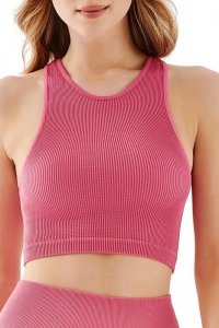 Top Seamless halter rib 1203 rose
