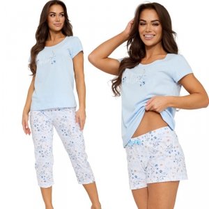 Cornette Piżama damska So delicate 466/344 3-częściowa nieb