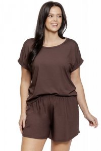Taro Piżama damska Paloma 3565 01 brązowa