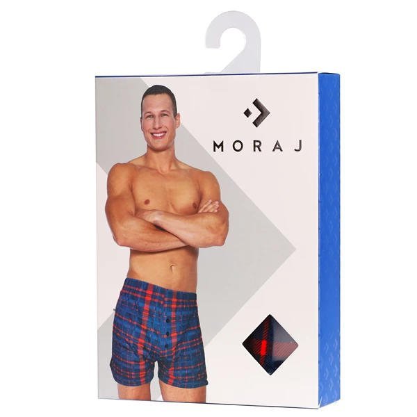 BOKSERKI MĘSKIE LUŹNE W KRATKĘ PLUS SIZE MBL850-012