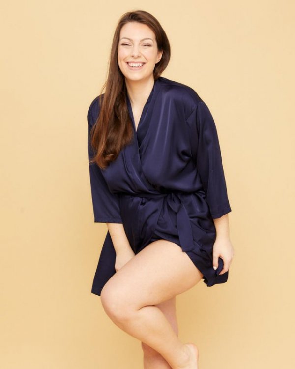 MONA SZLAFROK SATYNOWY PLUS SIZE