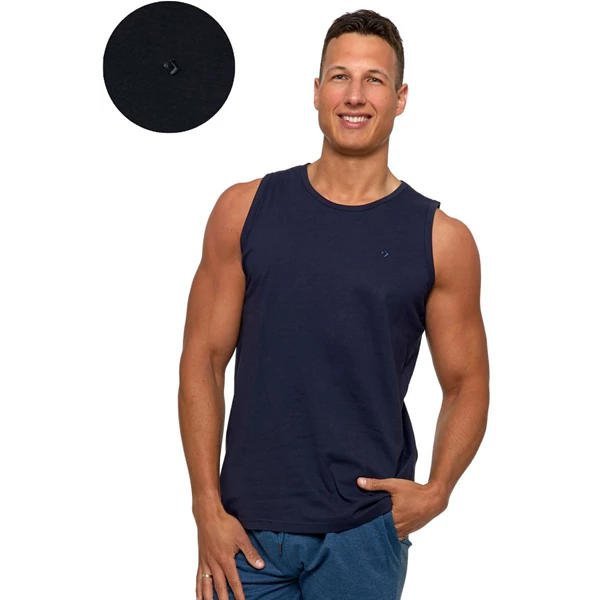 TANK-TOP MĘSKI Z HAFTEM NA RAMIĄCZKACH OTS1100-027