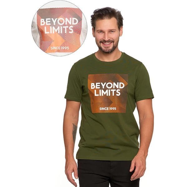 KOSZULKA MĘSKA T-SHIRT BAWEŁNIANY Z NADRUKIEM OTS1800-603