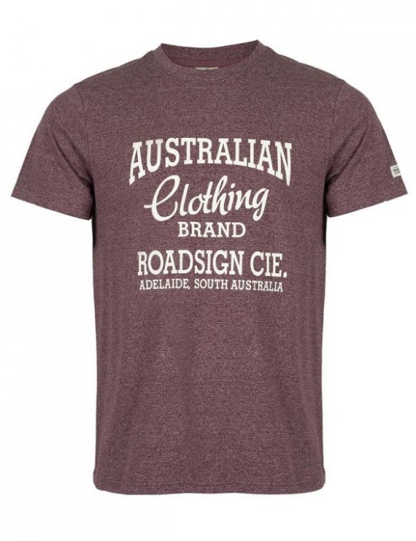 ROADSIGN MĘSKI T-SHIRT BORDOWY MELANŻ 19-007582-1, 19-007582-2, 19-007582-4, 19-007582-5, 19-007582-3