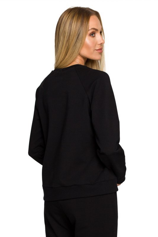 Moe M693 Bluza z haftem - czarna