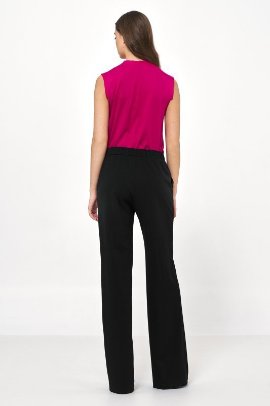 Nife Czarne spodnie loose cut - SD77