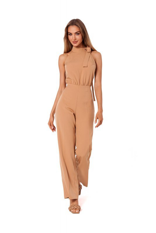 Moe M746 Kombinezon halter neck - karmelowy