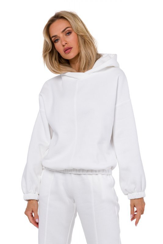 Moe M759 Bluza z kapturem - ecru