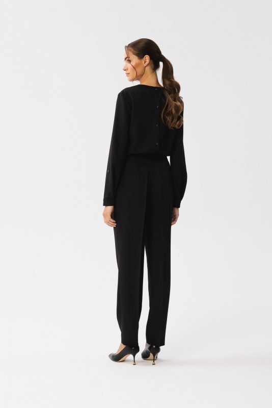 Stylove S355 Kombinezon z łezką w dekolcie - czarny
