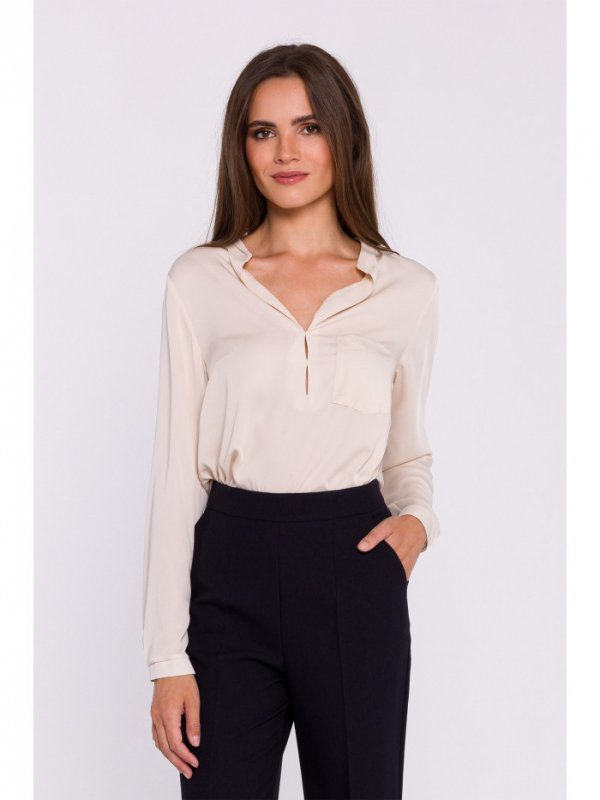 Stylove S375 Bluzka z długimi rękawami - beżowa
