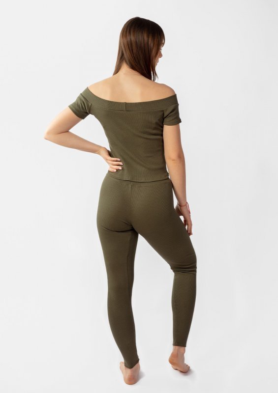 D Karen Komplet Bayo KHAKI BAWEŁNA PRĄŻKI