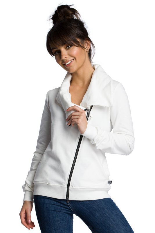 BeWear B071 Bluza z zamkiem ecru