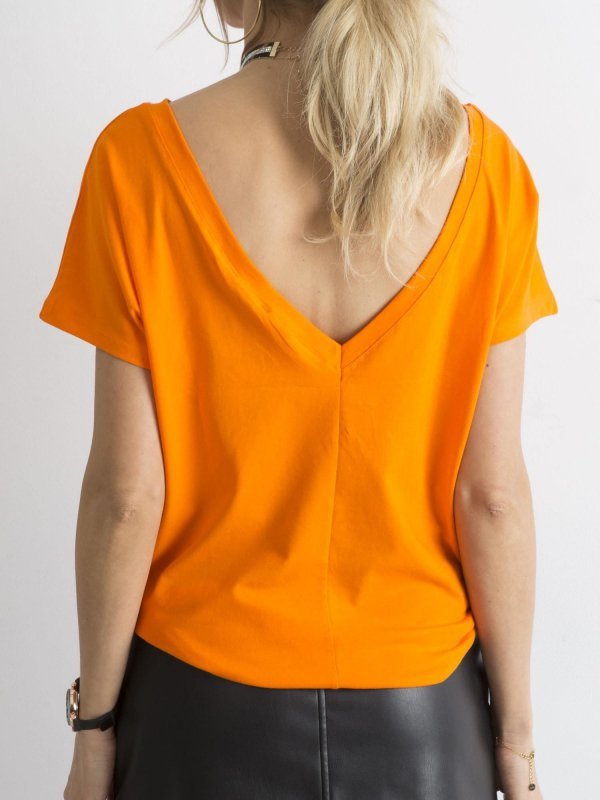 T-shirt-RV-TS-4662.26P-pomarańczowy rozmiar - XS