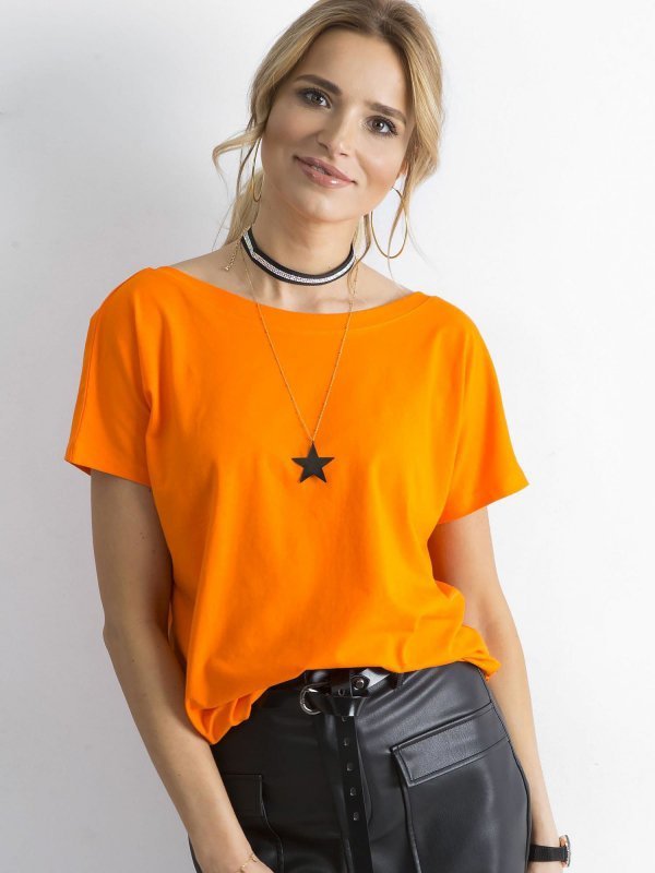 T-shirt-RV-TS-4662.26P-pomarańczowy rozmiar - L