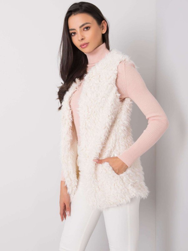 Kamizelka-AT-KZ-22105.11P-ecru rozmiar - M/L